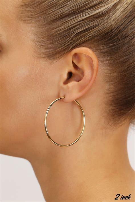 gold hoop earrings michael kors|big 14k gold hoop earrings.